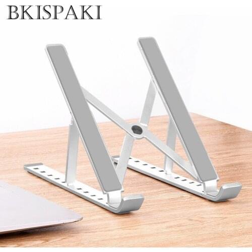 Laptop Stand Portable 9 Heights Adjustable Aluminum Alloy Universal Desktop Cooling Holder for Macbooks Ipad Storage Up to 15.6"