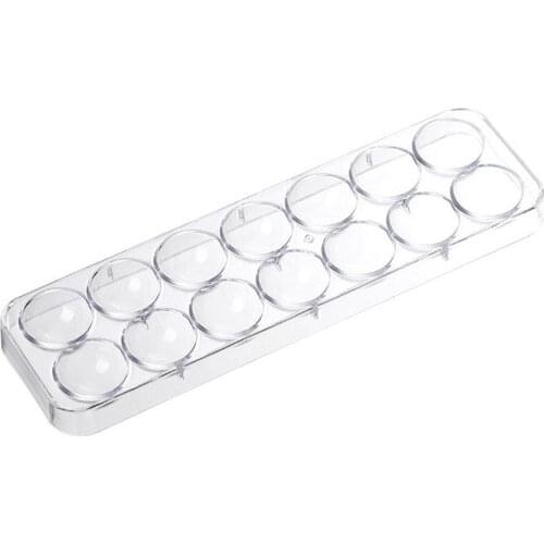 14 Holes Half Ball 3D Polycarbonate Chocolate Molds Bakery Molds Candy Baking Chocolate Bars Tools Tray Plastic Pastry U3M4