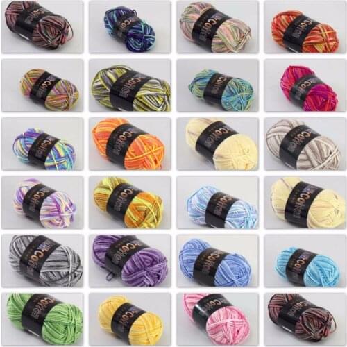 Sale 6ballsx50g Soft Cotton Baby Yarn New Hand-dyed Wool Socks Scarf Knitting 2075-yarn