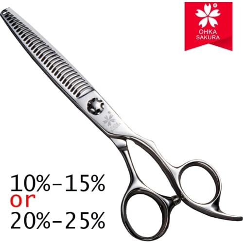 "SAKURA" Hair Stylist Salon Tools 6 High Quality Hairdressing Thinning Shears Barber Shop Professional Thinner Scissors FH630