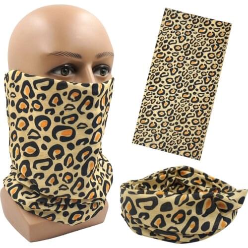 Leopard Print Printed Bike Bicycle Riding Scarf Variety Magic Headband Veil HeadScarf Scarves Face Mesh Bandanas Mask Warmer