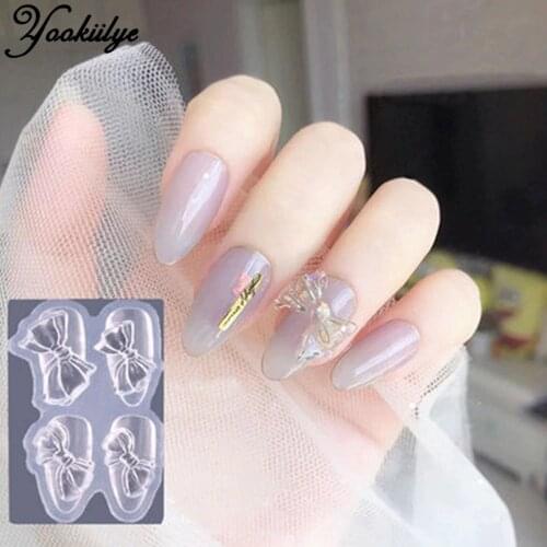 Silicone Nail Art Carving Mold 3D Nail Art Decorations Butterfly Heart Relief Mould DIY UV Gel Nail Art Tools Manicure Tools