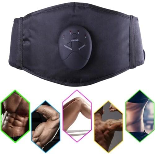 Muscle Stimulator Intelligent USB Rechargeable EMS Fitness Trainer Belt LED Display Electrical Muscle Stimulator Abdominal Massa