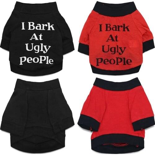 Pet Supplies Puppy Clothes Breathable Comfortable Printed Letter Short Sleeve Shirt Cute and Beautiful T-shirt Vest Outerwear