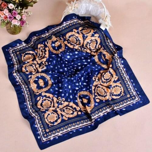 New Printed leopard flower silk twill square Hairband hijab cool shawl ladies foulard femme headband hair bufanda mujer shawl