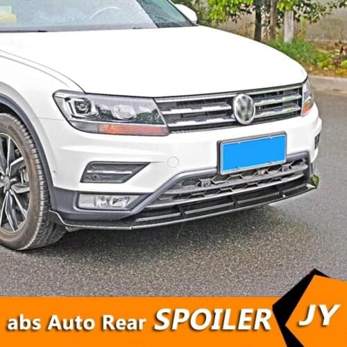 For Volkswagen Tiguan Body kit spoiler 2017-2019 For Tiguan ABS Rear lip rear spoiler front Bumper Diffuser Bumpers Protector