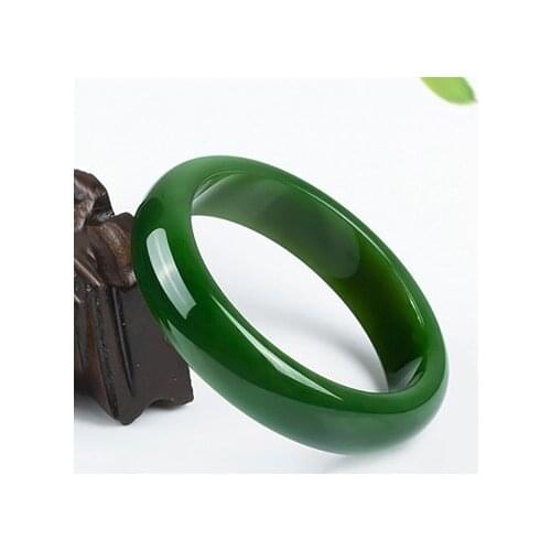 Zheru Jewelry Hetian Jade Green 54-64mm Bracelet Elegant Princess Jewelry For Mom For Girlfriend
