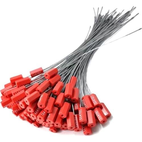 100PCS Pull Tight Wire Seals Locks Truck Security Aviation Steel Wire Cable Seals 10PCS Pull Tight Wire Seals Locks Truck Secur