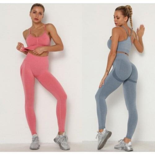 Clothing 2 Pcs/Set Workout Clothes For Women Sportwear Seamless Yoga Set Fitness Leggings Exercise Gym Suit Running Sport Outfit
