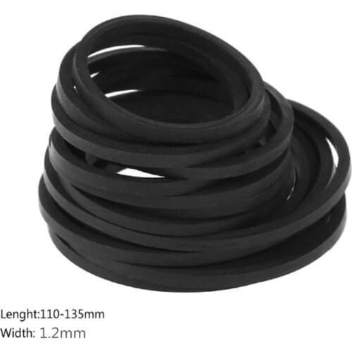 20Pcs Universal 25-135mm Mix Cassette Tape Machine Belt New Assorted Folding Square Common Belt for Recorders Walkman DVD Drive