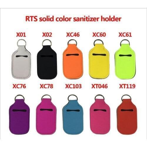 200pcs/lot white and black keychain holder 30ml bottle Cover 30ML Sanitizer Bottle Holder