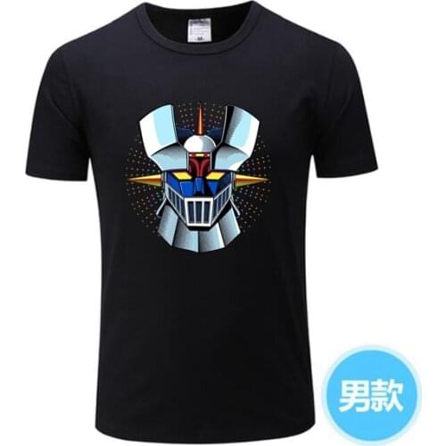 2021 Mazinger Z T Shirts Men Anime Old Classic Manga Robot Movie T-Shirt Black Basic Tees Mens TShirt For Boys TShirts XS-XXXL