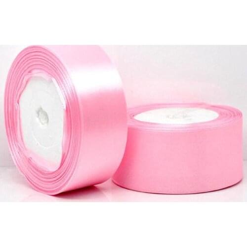 25yards 1Roll 1-1/2" Wide Pink Satin Ribbon For Packing Craft Wedding Decorations Ribbon Bow 38mm