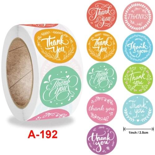 500pcs Gift Sealing Stickers Thank you 9 Designs Diary Scrapbooking Stickers Festival Birthday Party Gift Decorations Labels