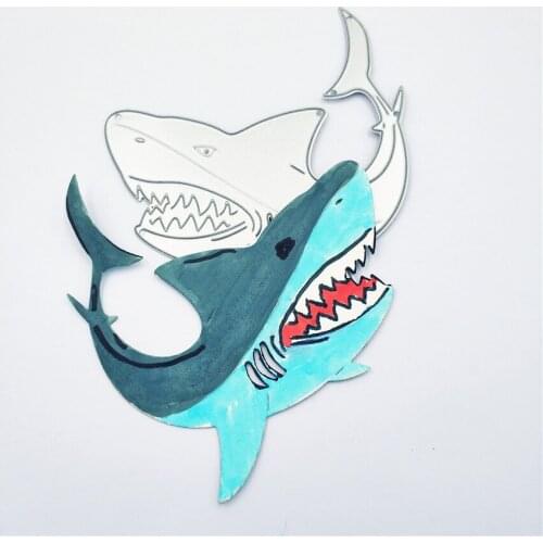 8.1*8.4cm The shark paper die Cutting dies metal crafts paper die-cutting /DIY embossing Easter Halloween Scrapbooking