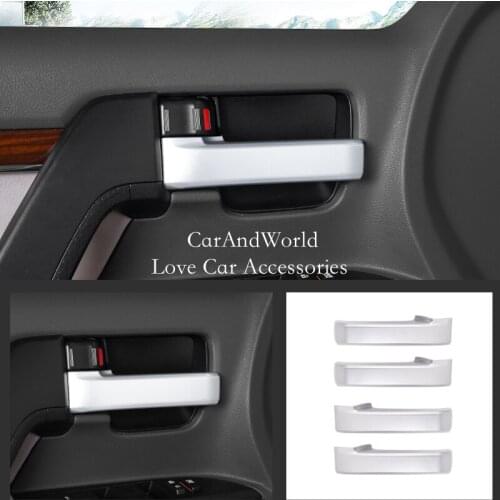 Accessory For 2010 to 2016 Toyota Land Cruiser 200 Interior Door Bowl Cover Trim Inter Handle Decoration ABS Chrome Car-styling