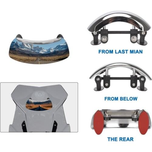 Aluminum Rearview Mirror Motorcycle Windscreen 180+ Degree Blind Spot Mirror Rearview Mirrors Safety Auxiliary Rear View Mirror