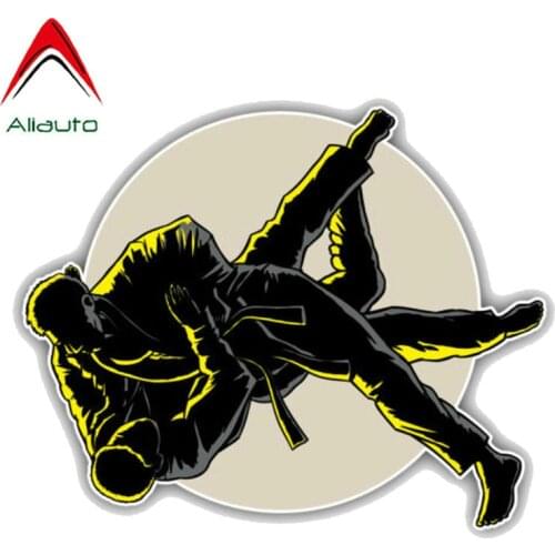 AliautoPersonality Car Sticker Outline Judo Fight Trick Auto Accessorie Vinyl Decal for Renault Skoda Volvo Toyota,12cm*10cm