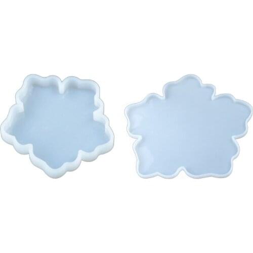 Crystal Epoxy Resin Mold Flower Coaster Casting Mould Handmade DIY Crafts Tool T4MD