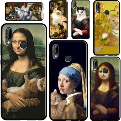 Funny Cat Art Aesthetics Case For Huawei P30 P40 P10 P20 Lite P Smart 2021 Nova 5T Cover For Honor 20 Pro 8X 9X 10i