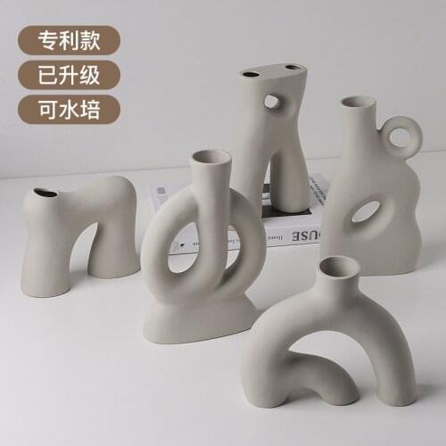 New Creative Dried Flowers Vases Hydroponic Plant Containers Art Home Stay Model Room Decorative Vases Photography Photo Decor