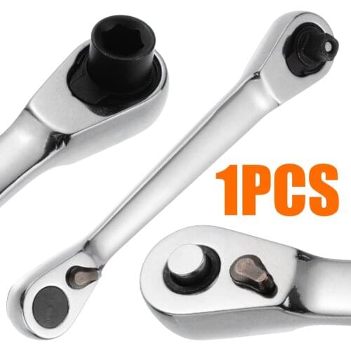 New Mini 72-Tooth Ratchet Socket Wrench 1/4 Hex Bit Socket Wrench Spanner Bit Driver Screwdriver Screw Repair Tool Hand Tool