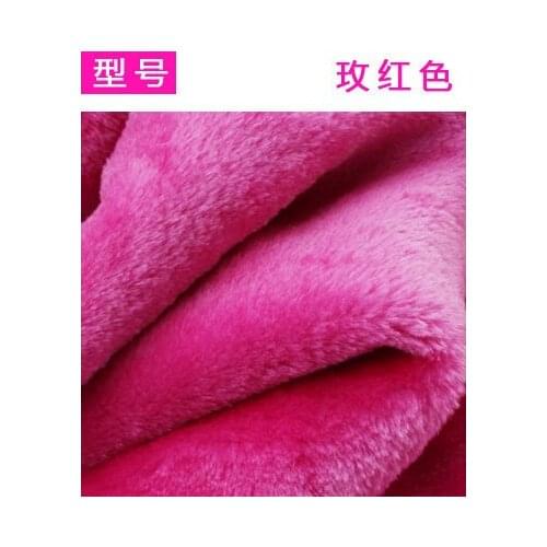 10# 1 meter 8mm Minky fleece plush fabric red velboa for DIY sewing Stuffed toys material Warp knitting Plain PV velvet