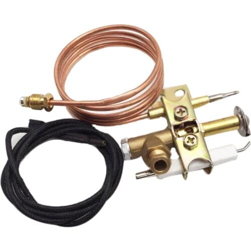 EARTH STAR Gas fryer Universal Pilot burner with 900mm piezo wire and thermocouple M9X1 thread