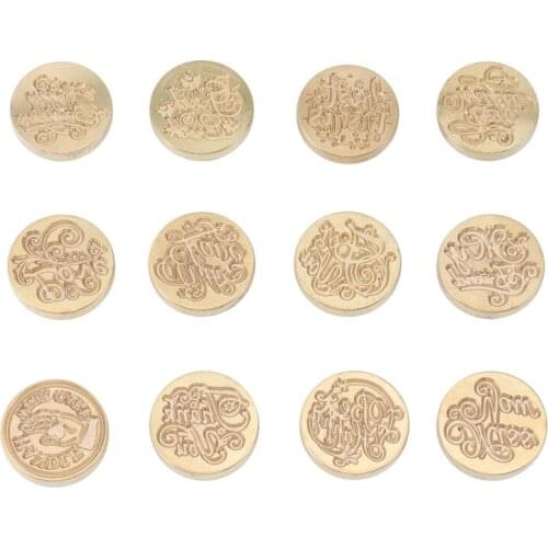 Hot-12Pc "Thank You" Wax Seal Stamp Retro Antique Sealing Wax Scrapbooking Stamps Head Wedding Decorative Invitation