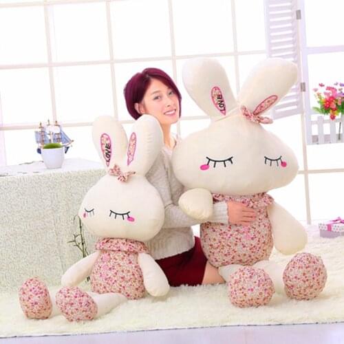 New 26cm/36cm Cute Wear Clothes Floral Rabbit Plush Toys Bunny Stuffed Dolls Kids Toys Baby Appease Girl Birthday Gifts