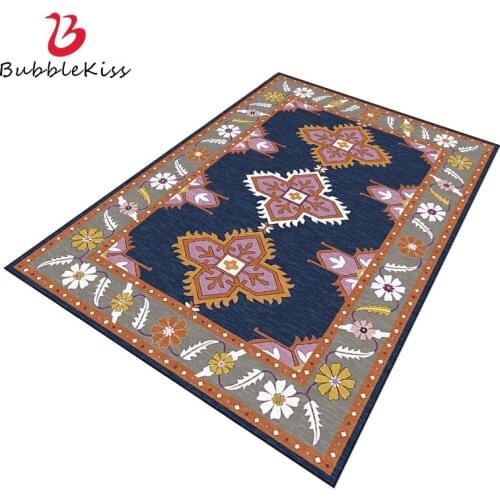 Bubble Kiss Carpets For Living Room European Retro Printed Pattern Rugs Home Girl Bedroom Decoration Floor Mat Creative Foot Pad