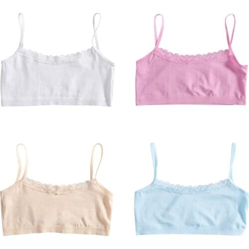 Young Girls Lace Bra Puberty Teenage Soft Cotton Underwear Training Bra Clothing