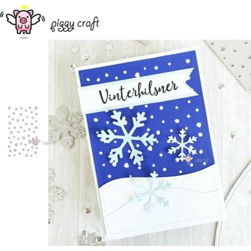 Piggy Craft metal cutting dies cut die mold Circle snowflake background Scrapbook paper craft knife mould blade punch stencil