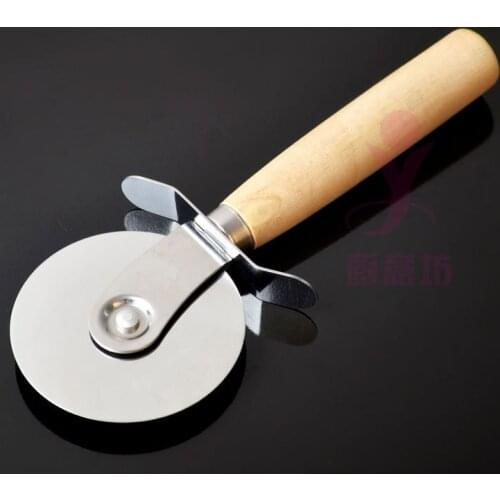 Stainless Steel Pizza Knife Cutter Pastry Pasta Dough Crimper Round Hob Lace Kitchen tools Pizza Wheels scissors food grade