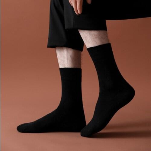 New Cotton Mens Socks White Black Gray Breathable Long Crew Socks Hosiery Sport Solid Men High Tube Sock Male Casual Streetwear