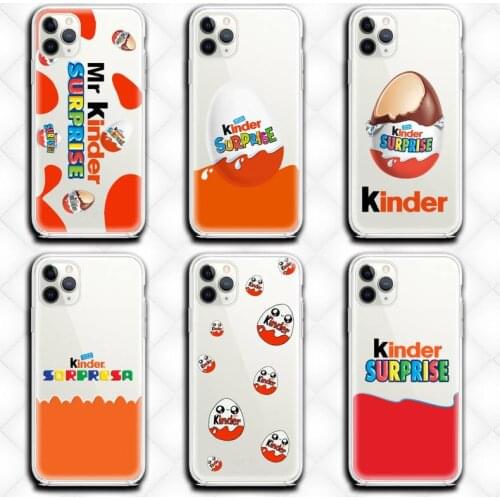 New Trolly egg KINDER JOY Surprise Phone Case Clear for iphone 12 11 Pro max mini XS 8 7 6 6S Plus X 5S SE 2020 XR cover