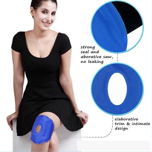 Knee Ice Gel Cold Pack for Knee Reusable with Strap - Perfect for Replacement Surgery, Swelling, Joint Pain Relief, Arthritis