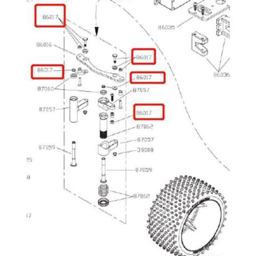 Original OFNA/HOBAO RACING 86017 Accessory Of Steering Plate For HYPER 1/8 ST PRO/RTR TRUGGY