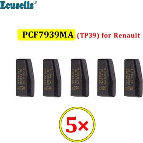 5PCS/LOT Original Auto Car Key Carbon Transponder Chip Blank PCF7939MA (TP39) For Renault Dacia Duster Logan Sandero