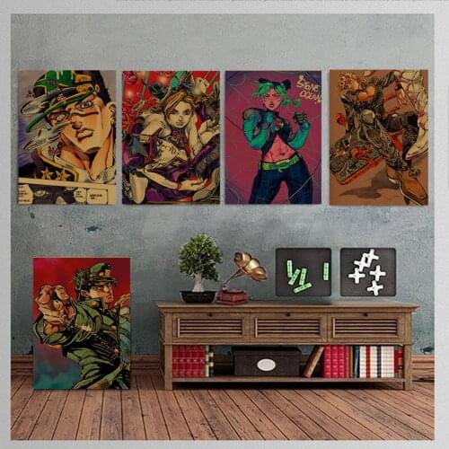 Retro Poster Popular and Famous Anime Canvas Painting Wall Art Nordic Posters and Prints Wall Pictures for Living Room Decor