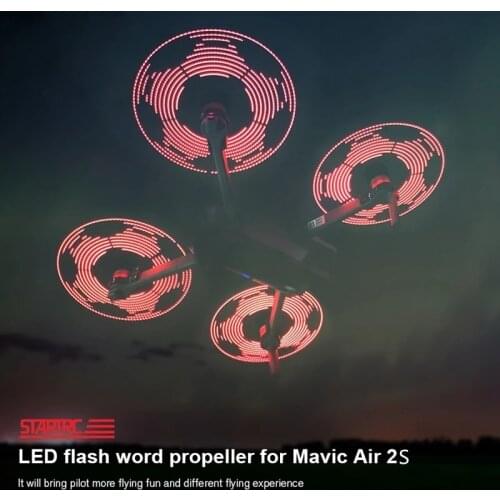 Mavic Air 2S Propeller LED Flash Word Propeller Editable rechargeable Expansion Accessories For DJI Mavic Air 2S Drone Propeller