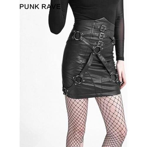 PUNK RAVE Women's Leather Skirts