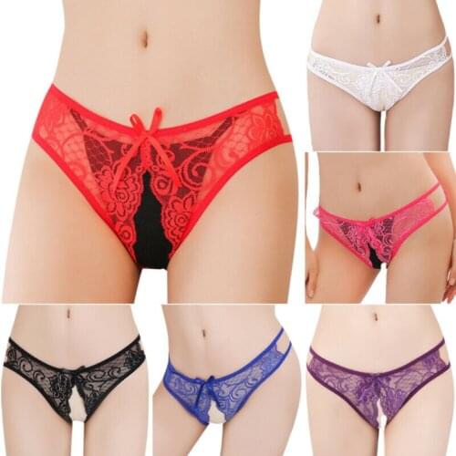 Richkeda Store New 2021 Woman Ladies Sexy Sissy Lace Crotchless Knickers Briefs Panties Pants Underwear