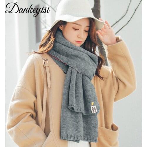 DANKEYISI Fashion Foulard Scarf Sjaal Women Solid Color Cashmere Scarves Lady Winter Thick Warm Scarf High Quality Female Shawl