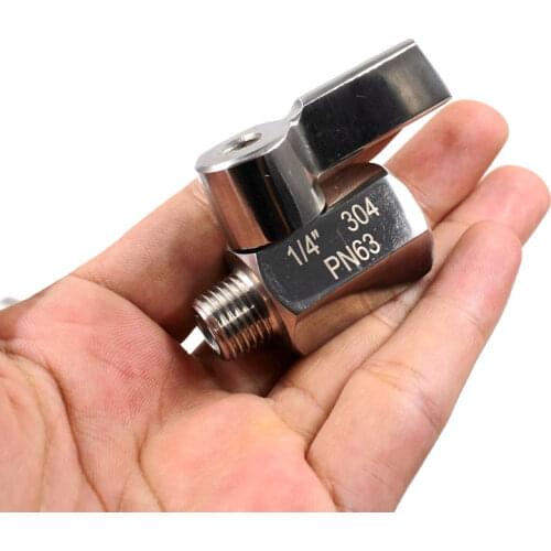 304/316 Stainless steel Mini Ball valve 1/8 1/4 3/8 1/2 3/4 / 1 BSP NPT Female male thread for water oil acid 2 way ball valve