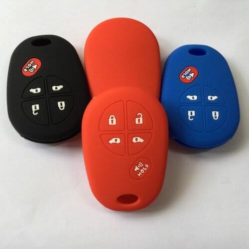 5 Button Remote Key Shell Silicone Cover Key Shirt For Toyota 2004-2016 SIENNA Keyless Silikon Case