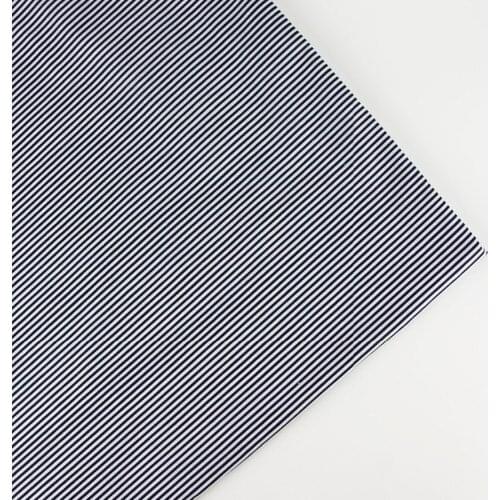 0.5 meter width 156cm Navy stripe Print Plain 100% Cotton Fabric for Home Textile Patchwork Quilted Fabrics