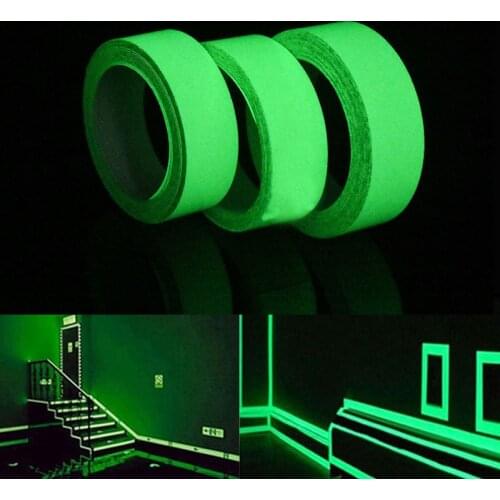1.4-5m Luminous Tape Self-adhesive Glow In The Dark Band For Safety Warning Stair Treads Home Decor Bicycle Fluorescence Sticker