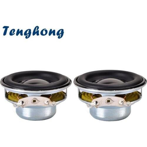 Tenghong 2Pcs 40MM 4 Ohm 5W Mini Audio Portable Speakers 16 Core Full Range Speaker Rubber Side NdFeB Magnetic Speaker