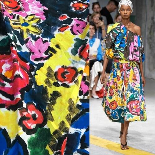 145 cm width cotton fabric cloth meter material printed dress sewing clothing scarf handmade fabric alibaba express